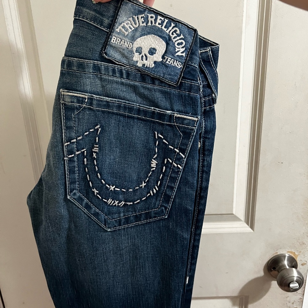 True Religion Men's Dark Blue Relaxed Jeans
